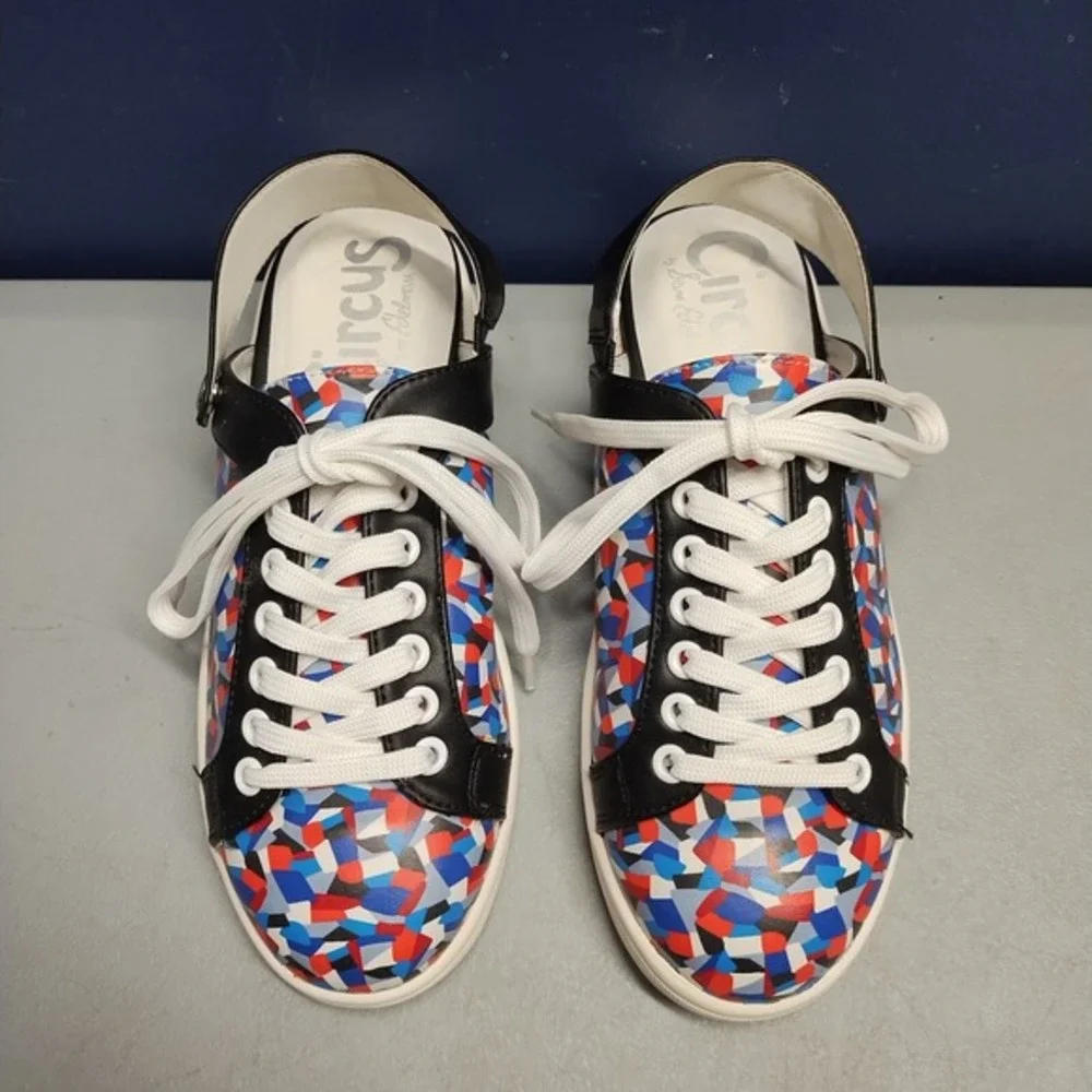 Circus By Sam Edelman Murray Shoes Womens US 7.5M Multi Playful Prints Lace Up‎